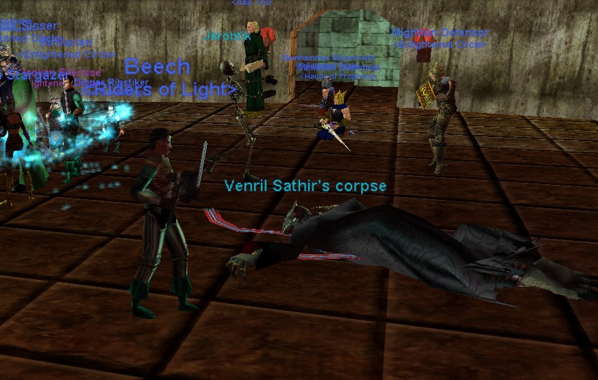 Standing over Venril Sathir's corpse